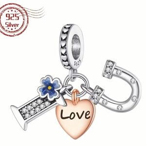Silver and Rose Gold Love Charm